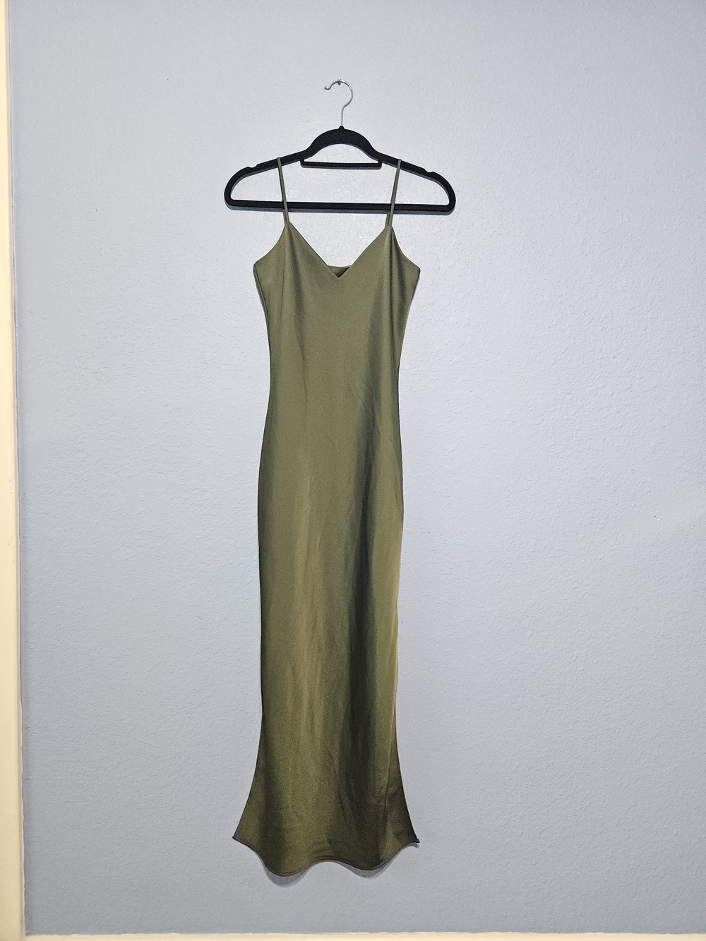 Gianni Bini Olive Green Slip Maxi Dress